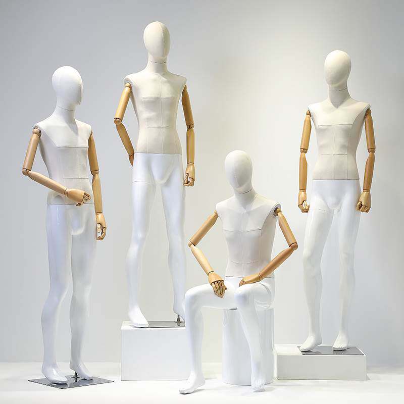 高档男装模特道具全身包布展示架橱窗人体服装店人台假人模特架子