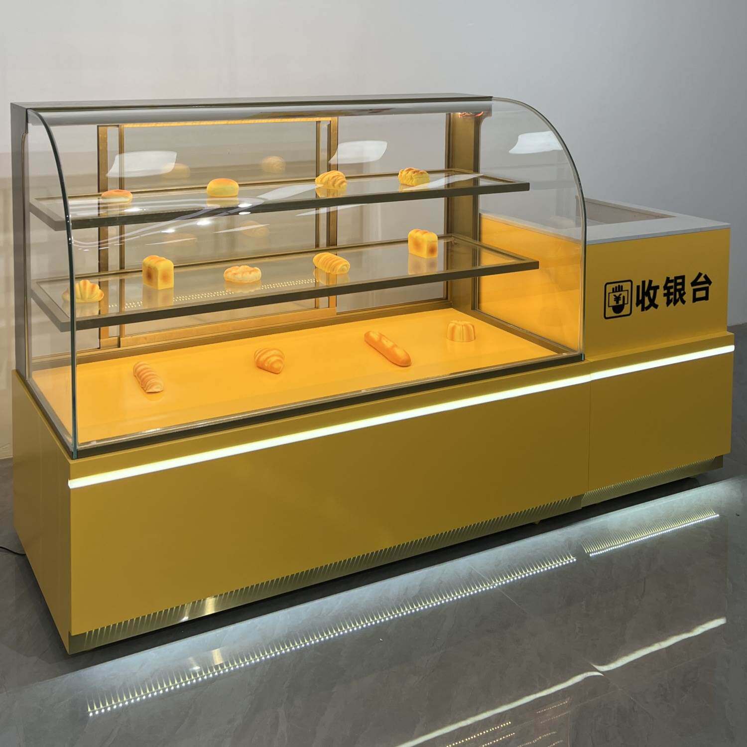 中式糕点展示柜桃酥饼干货架蛋糕甜品西点柜传统面包玻璃陈列展柜