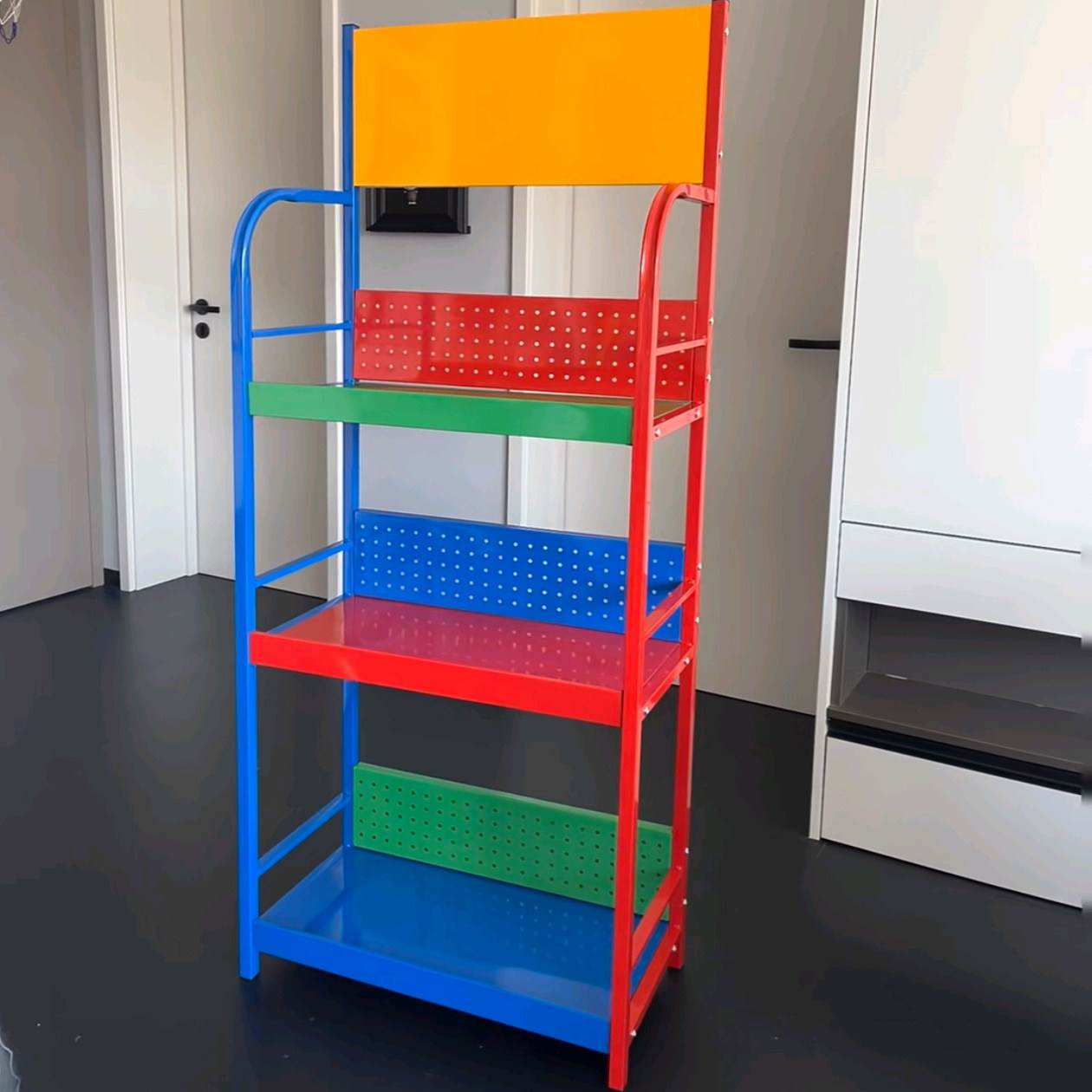 幼儿园置物架收纳架玩具架储物架学生用品工具层架超市货架展示架