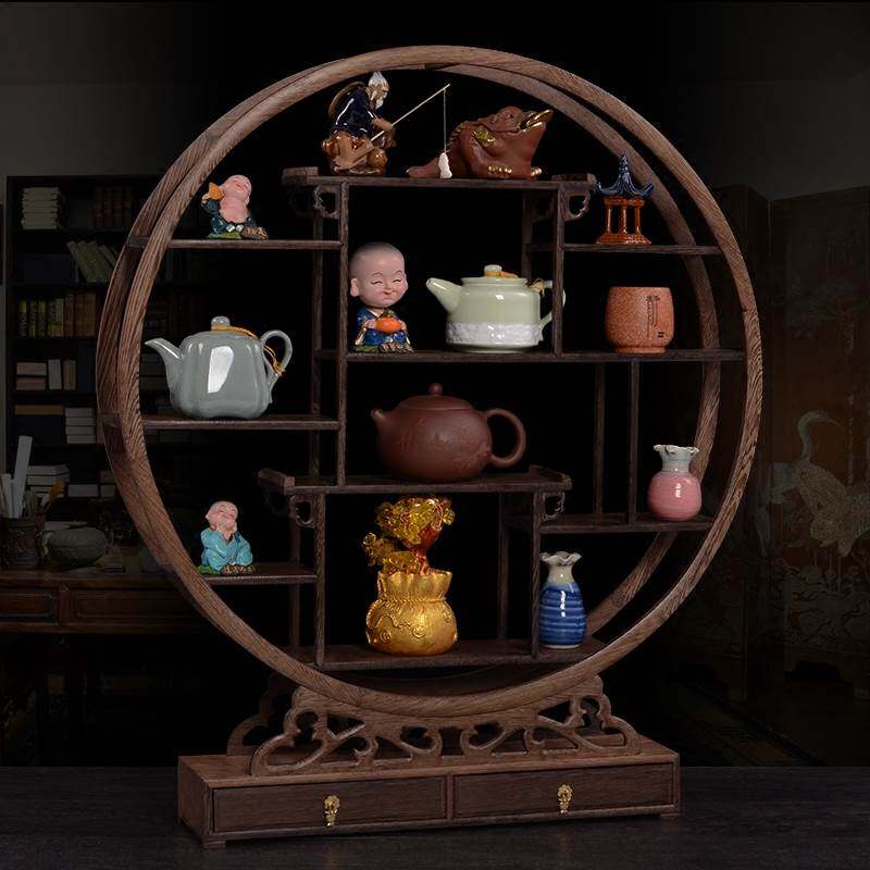 实木桌面小博古架中式多宝阁茶具杯垫紫砂壶摆件展示架放置古玩,住宅家具,多宝格/博古架,淘宝优惠券,粉丝福利购,淘宝优惠卷