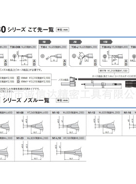 现货日本HAKKO白光N4-01 N4-02 N1-06/08/10/13/16烙铁焊台配件