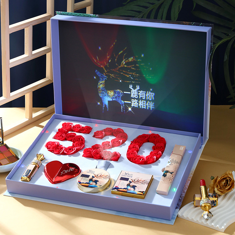 礼物送女友老婆创意实用彩妆礼盒套装高档生日礼物女生特别香皂花