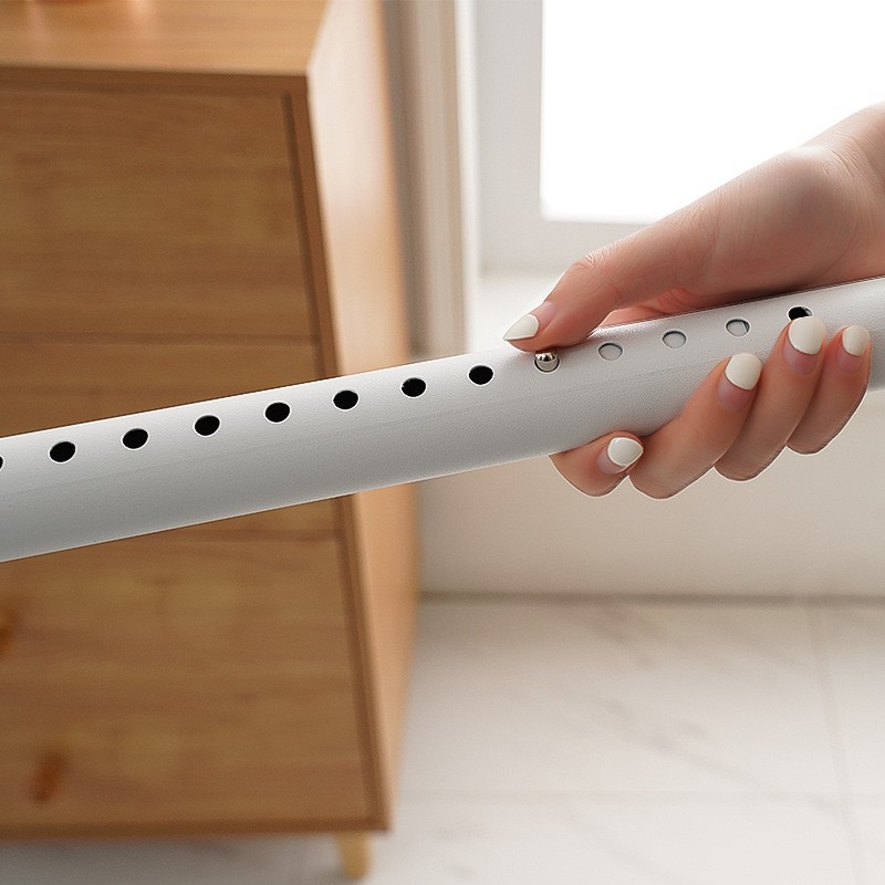 窗帘杆子免打孔安装加厚烤漆支架飘窗晾衣杆伸缩罗马杆单杆不锈铁