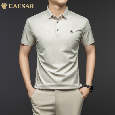 凯撒大帝2025年夏季新品短袖男时尚百搭潮流基础男士短袖T恤J