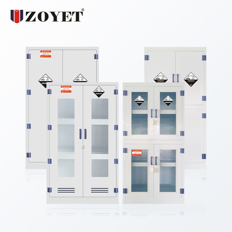 众御PP药品柜耐腐蚀带可视窗双门四门手动试剂柜化学品安全仪器柜
