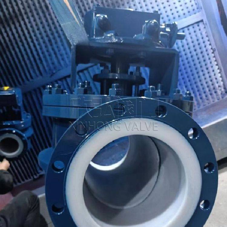 X43F46-16C衬氟旋塞阀 不锈钢手动防腐 衬胶法兰旋转阀阀 欣弘阀