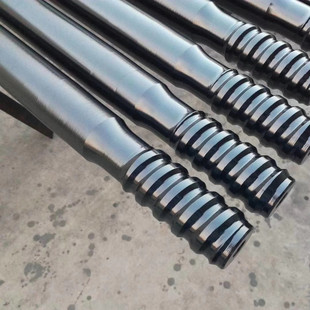 高炉机用开口钻杆 螺纹连接套 R32 T38 钎尾 R38 十字钎头