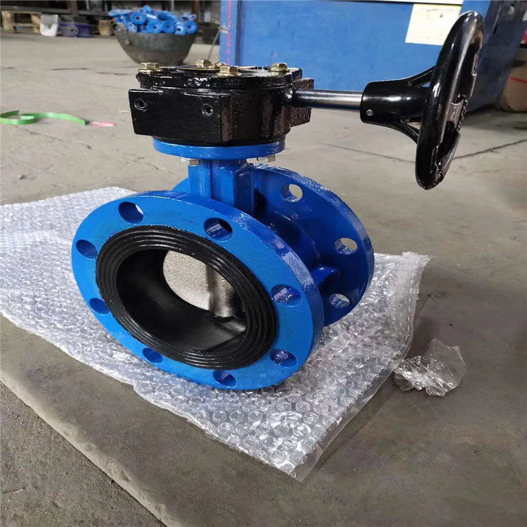 D41XP-10  手柄软密封法兰蝶阀 污水管道蝶阀 DN150