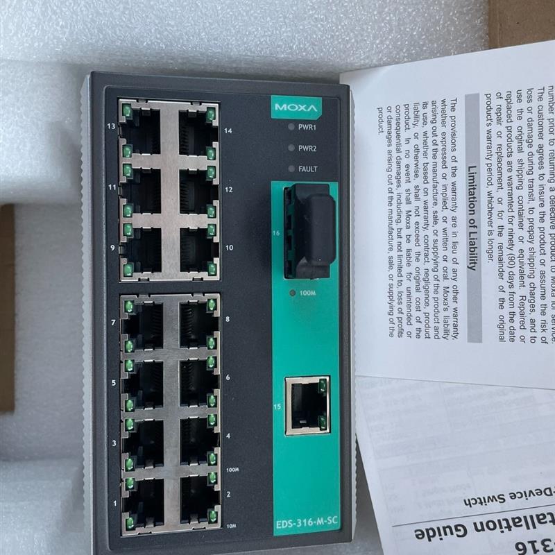 MOXA EDS-316-M-SC  V2.0.1全新原装现货