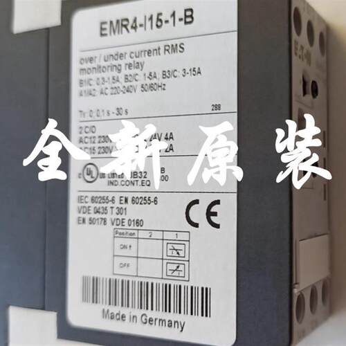 ETN伊顿 金钟 MOELLER 电流监控器 EMR4-I15-1-B询价