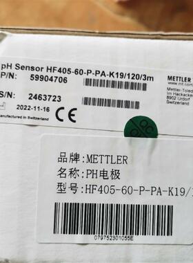 METTLER梅特勒HF405-60-P-PA-K19/120/3m电极59904706现货