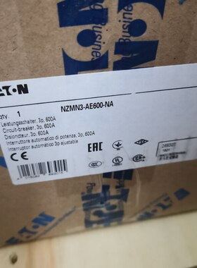 伊顿穆勒NZMN3-AE600-NA北美专用塑壳断路器UL489CSA认证正品现货