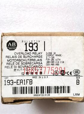 热继电器罗克韦尔 193-EA1FB/193-1EEDB 过载继电器 现货