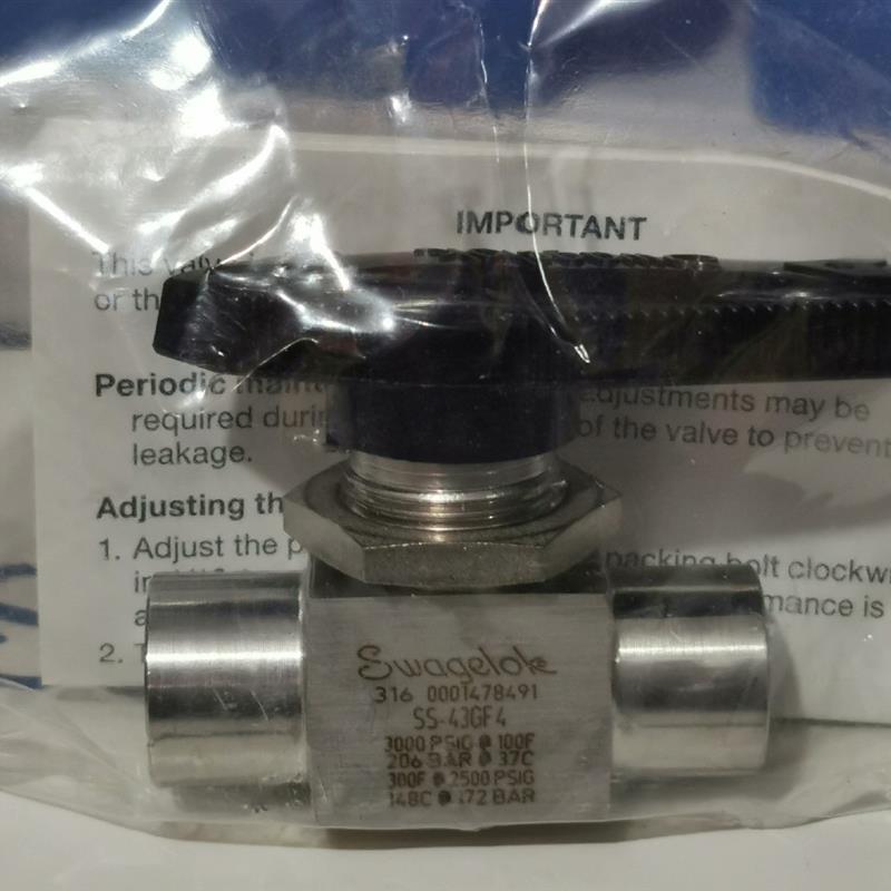Swagelok  SS-43GF4 球阀 1/4 in.NPT内螺纹  全新原装