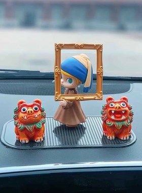 西安中华圆狮子可爱手绘家居创意中式国风摆件文创送男友女友礼品