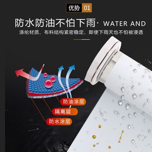 免打孔广告窗帘办公室卷帘阳台卫生间厨房防水防油遮光手拉 胀紧式