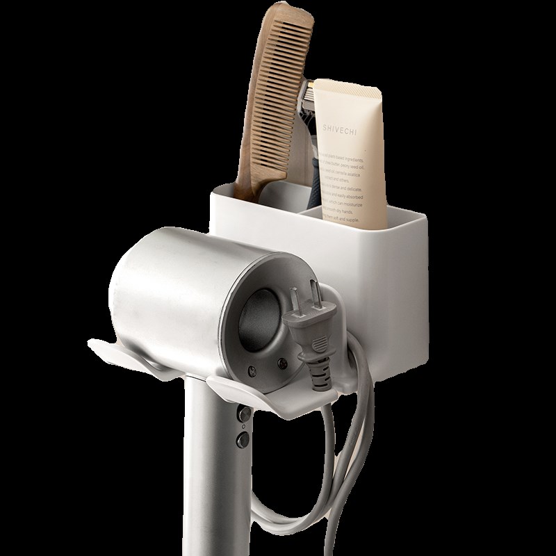 免打孔吹风机置物架可收纳绕线卫生间电吹风机支架浴室风筒壁挂架