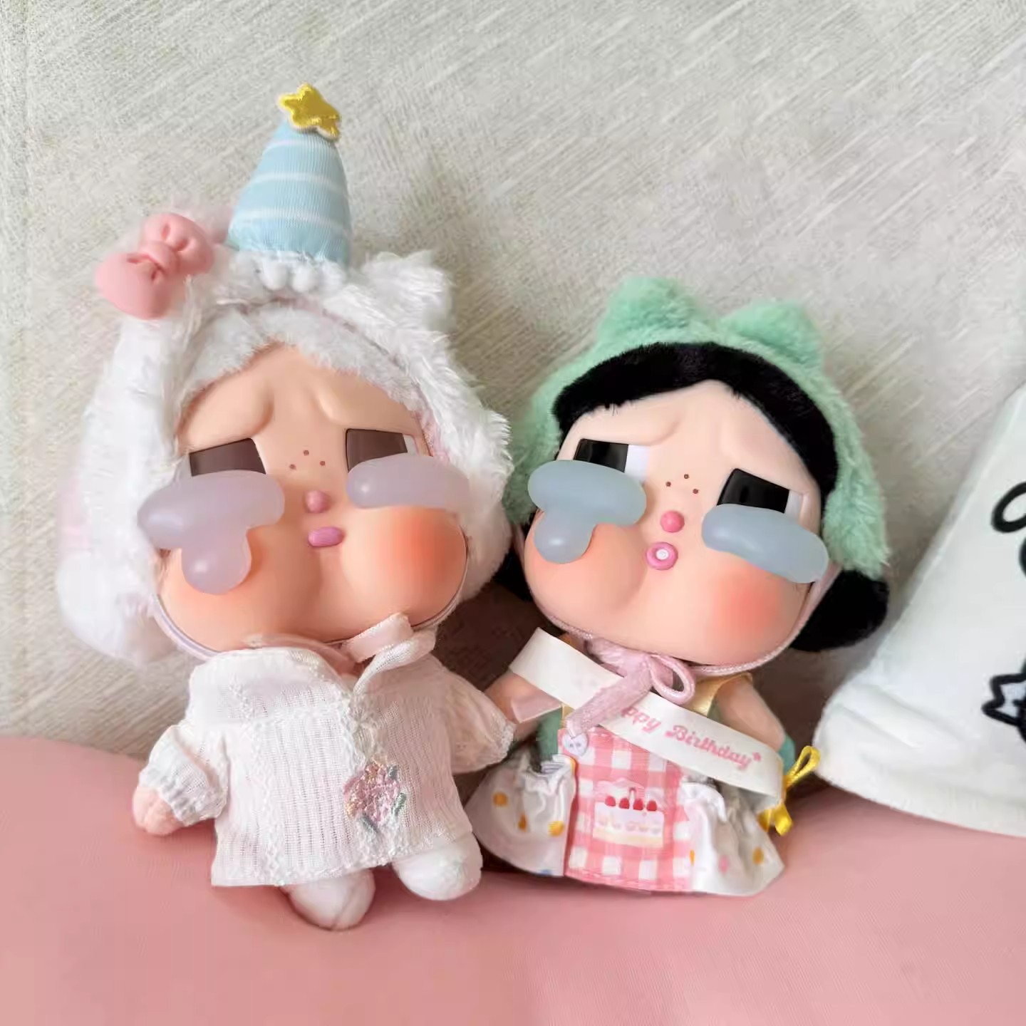 crybaby哭娃搪胶衣服泡泡玛特挂件公仔玩偶娃衣10cm套装替换衣服