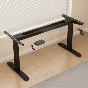 电动升降桌腿双电机三节自动智能办公电脑书桌面可调节支撑脚架子