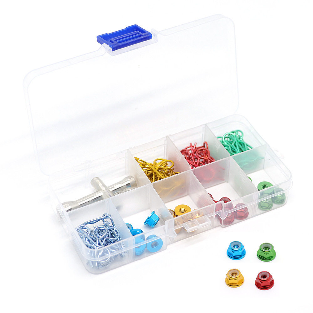 RC 模型车 彩色 R扣 M4 法兰螺母 铝合金螺母 1:10 1:12油车电车