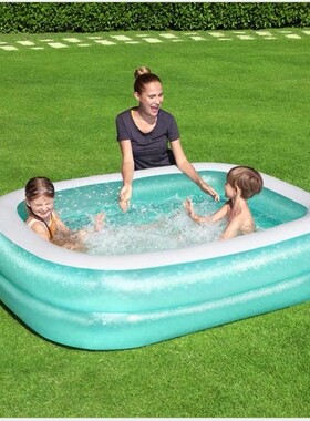 Bestway54005二环矩形水池家庭戏水池 充气游泳池 儿童海洋球池