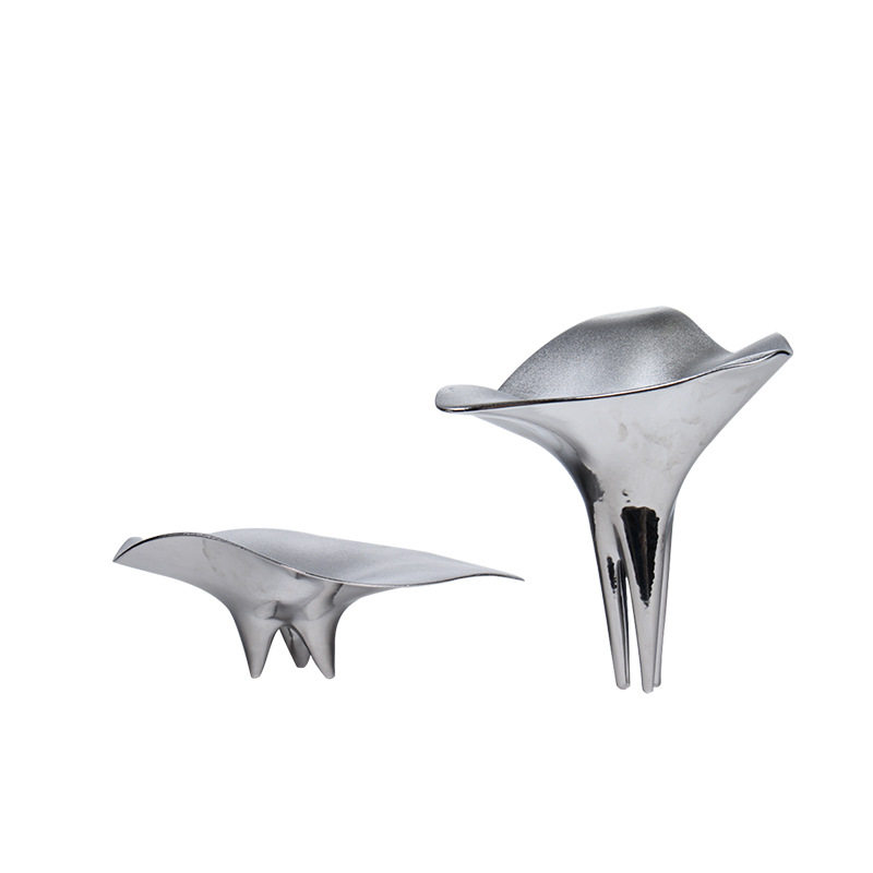 轻奢简约陶瓷异形花瓶镀银花器售楼处工艺品软装花艺装饰果盘摆件,模玩/动漫/周边/娃圈三坑/桌游,文化/体育周边,淘宝优惠券,粉丝福利购,淘宝优惠卷