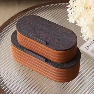 饰品 饰盒家居衣帽间装 简约现代创意轻奢北欧风格 皮革木制饰品盒装