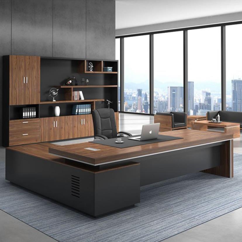 山东青岛办公家具简约经理桌总裁老板办公桌班台桌椅组合厂家