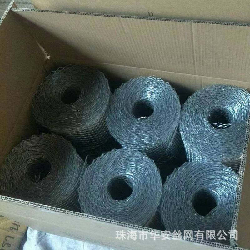 砖网 加固防裂钢丝网 菱形孔砖网带 批荡抹灰铁丝网 10公分宽网条