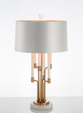 美式轻奢水晶台灯创意个性卧室样板间酒店别墅奢华后现代简约台灯