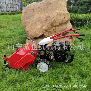 工厂直销178柴油动力青草干草还田机 手扶式前置山地碎草机
