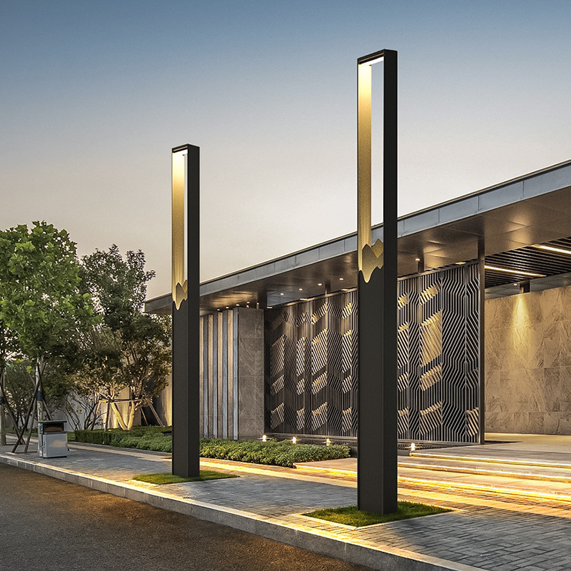 新中式高杆灯庭院路灯草坪灯户外防水景观灯小区家用别墅氛围灯