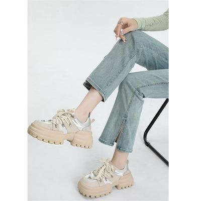 高货高腰开叉牛仔喇叭裤女显瘦百搭2025新款早秋小个子九分弹力马