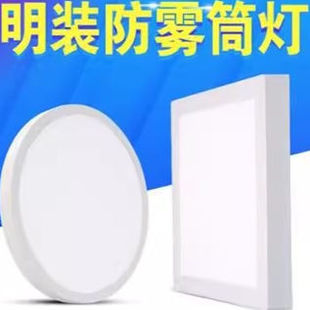 LED低压直流DC12V或24V吸顶明装 24W 圆形房车船用平板面板筒灯6W