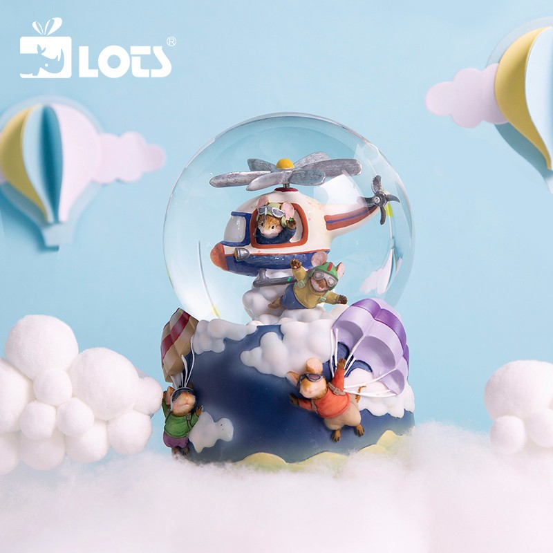 LOTS/赞尔JARLL水晶球音乐盒旋转雪花八音盒生日礼物女生闺蜜儿童