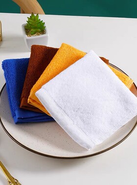 纯棉白色小方巾酒店m宾馆厨房专用美容院幼儿园洗脸擦手四方抹布