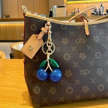 高级樱桃车厘子钥匙扣包包v挂件女包饰品精美汽车挂件情人节女礼