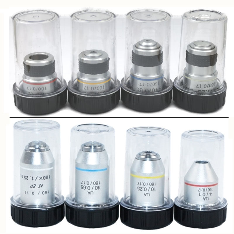 江西凤凰185/195消色差物镜全金属4X10X40XM 100X倍生物显微镜物