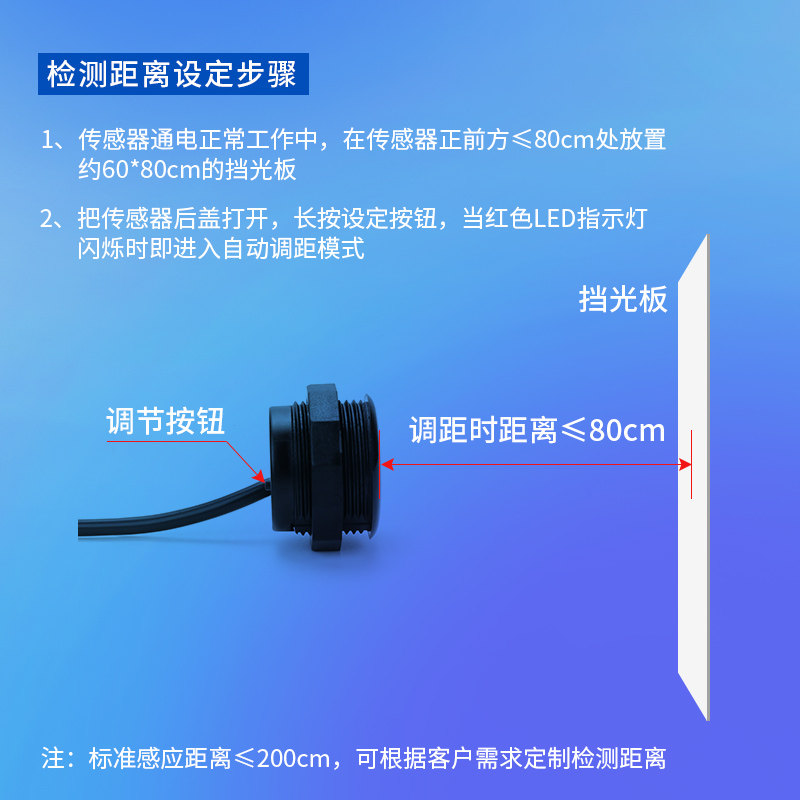 红外线人体感应模块远距离漫反射红外感应器嵌Q入式光电开关传感