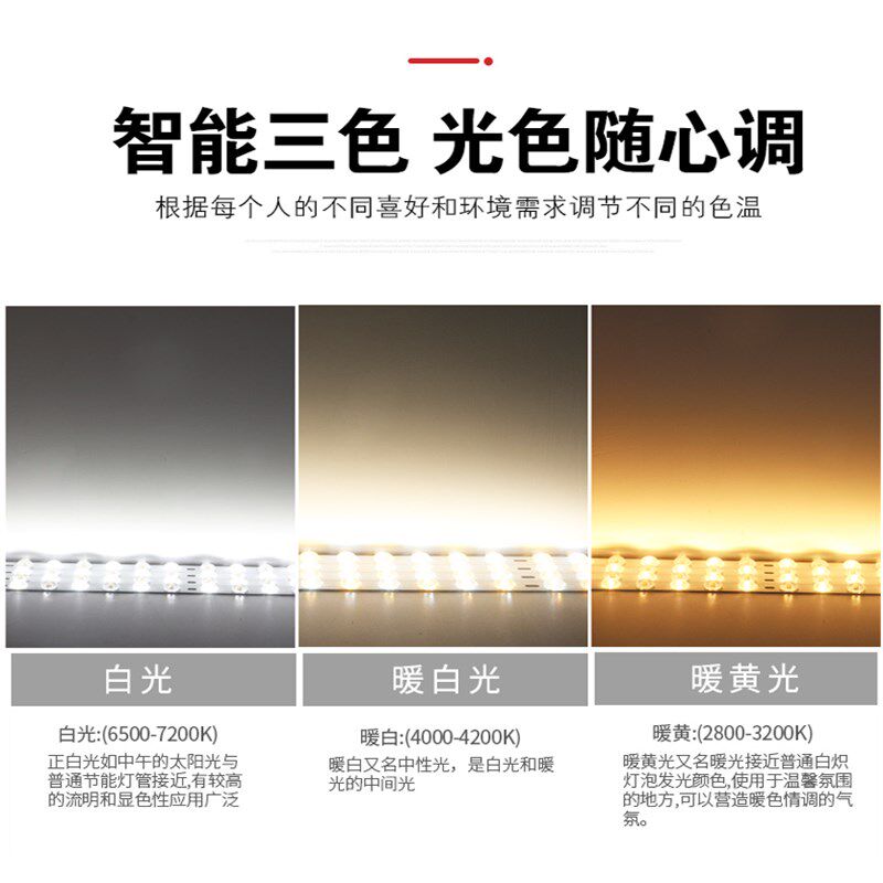 led灯条替换吸顶灯灯芯长w条形超亮灯板单色白光灯带灯泡灯管贴片
