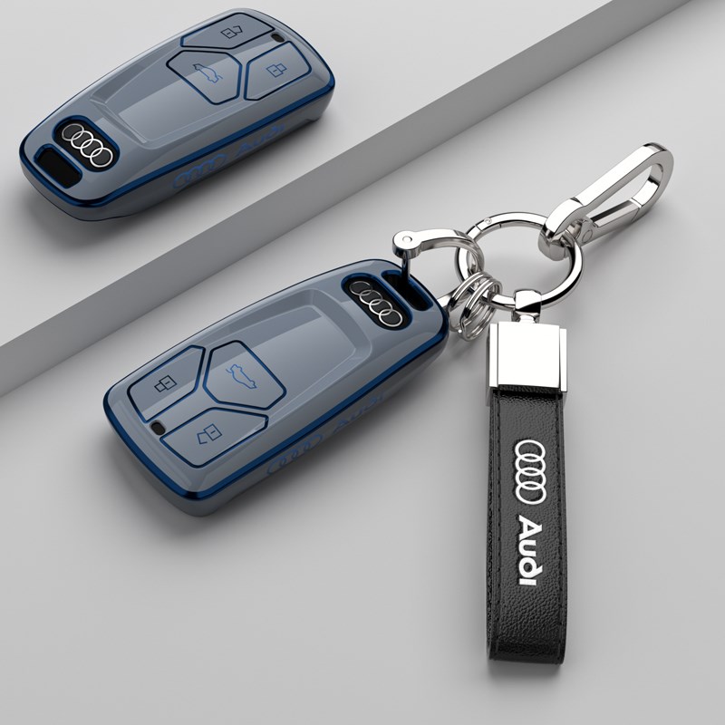 适用24款奥迪a4ll钥匙套2023款q5l男士高端扣车内装饰用品大全