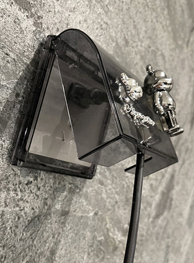 86/90型轻奢型黑色自粘贴式防水D盒罩卫生间开关盖盒浴室插座电源