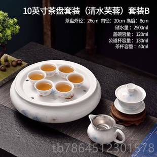 羊脂玉白瓷功夫茶具套茶装 高档代简约茶杯盘套装 泡现茶器家用茶壶