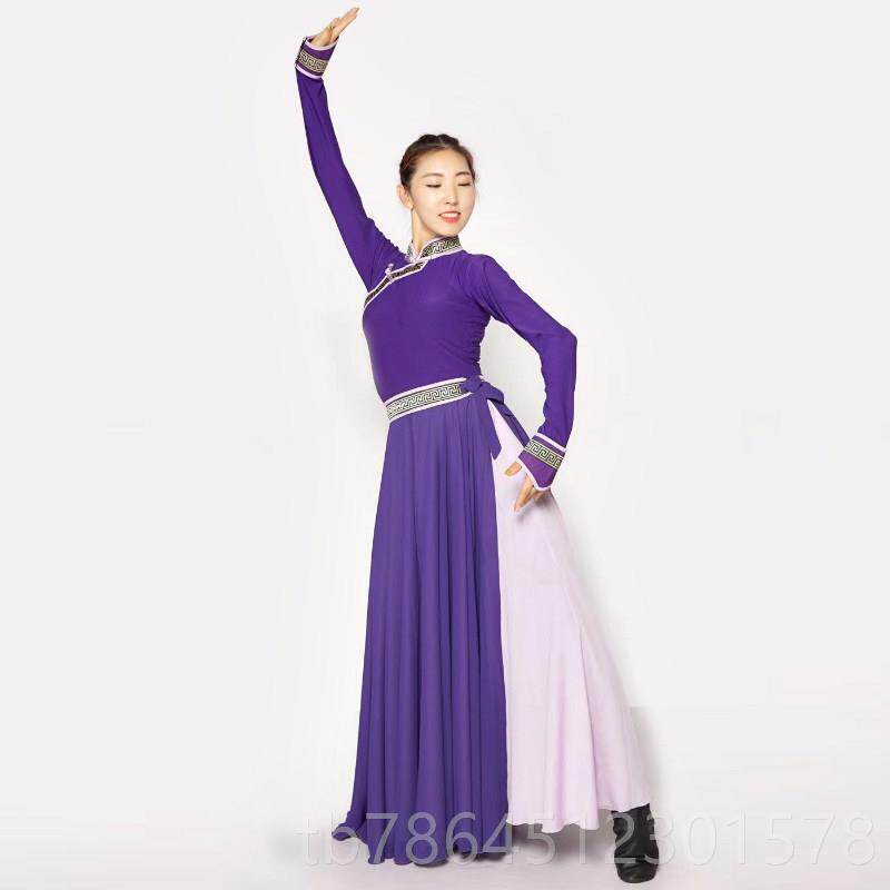 高档定女蒙古民族课练习练功顶碗筷子舞蹈表演出艺裙考级舞台间做图片