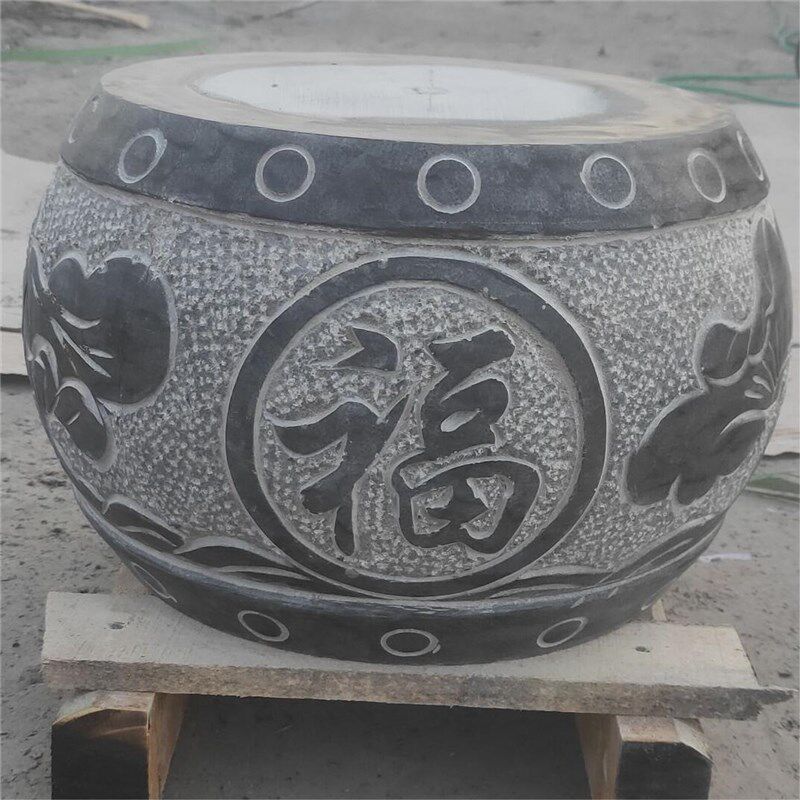 石头墩子圆形小石墩庭院户外门口柱墩石凳子仿古石凳家用门墩石鼓