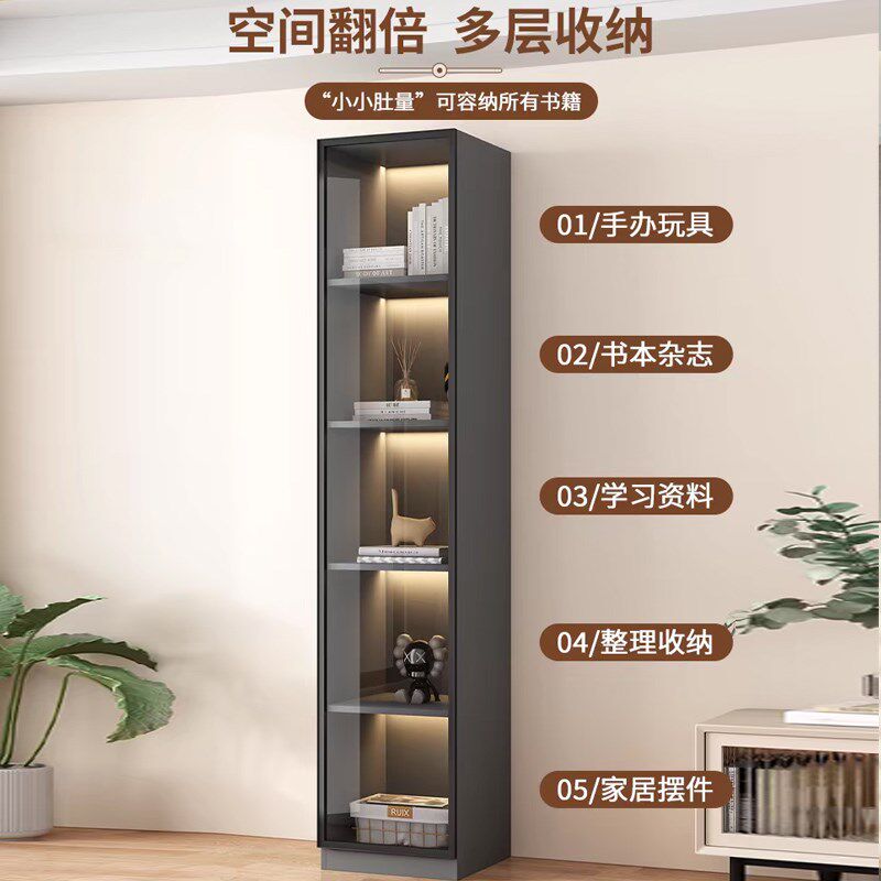 实木书柜一体整墙到顶新中式酒柜带玻璃门展示柜定制尺寸定做书架