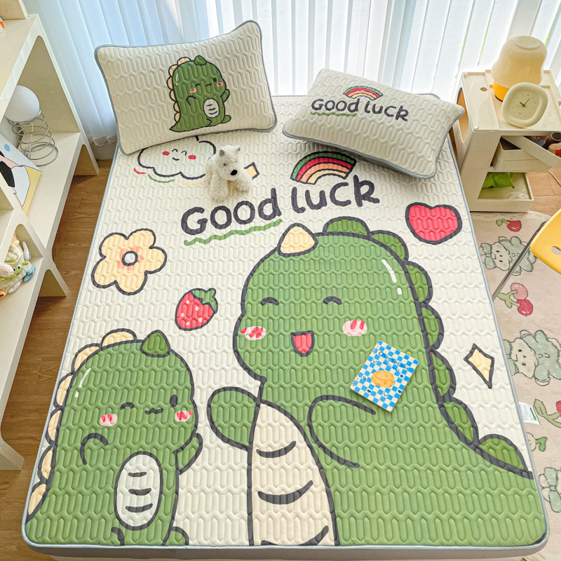 2023新款夏天冰丝乳胶凉席床笠款三件套儿童可水洗单人床垫软席,床上用品,乳胶席,淘宝优惠券,粉丝福利购,淘宝优惠卷