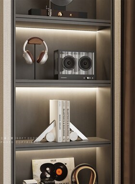 意式轻奢飘窗柜壁龛装饰品主人房卧室音乐主题套装摆件高级感小众