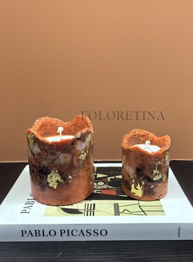 中古风复古风纯手工蜡烛DIY样板间售楼处高端手工蜡烛装饰品摆设