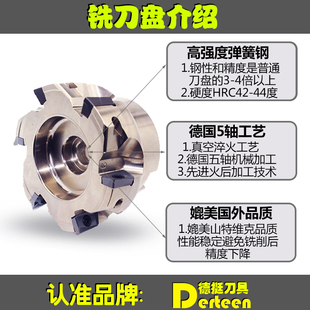 125 数控铣刀盘90度平面直角r0.8刀盘BAP400R